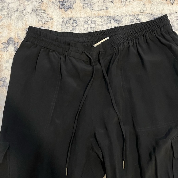 Joie Silk Black Cargo Pants - Picture 3 of 4